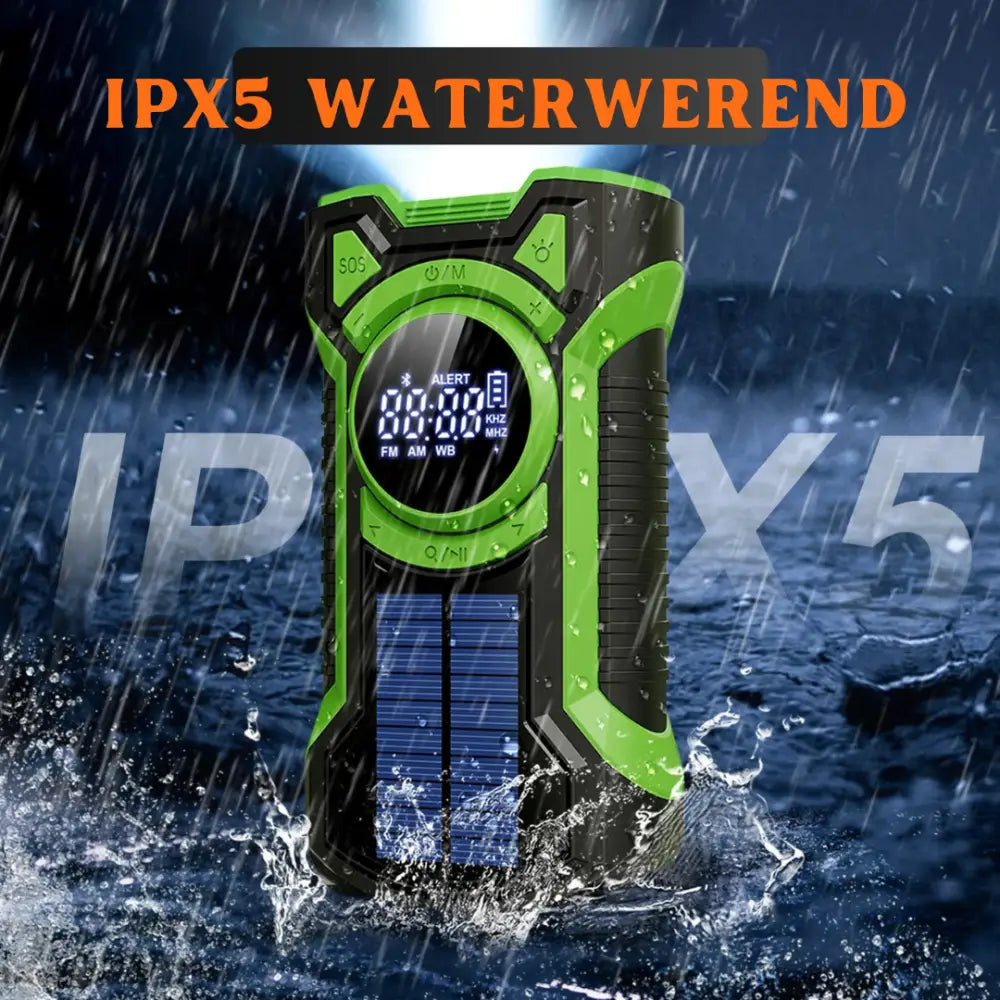 Draagbare Premium Noodradio met Powerbank Weeralarm & Zonne-energie | Geen Stroom? Geen Probleem!