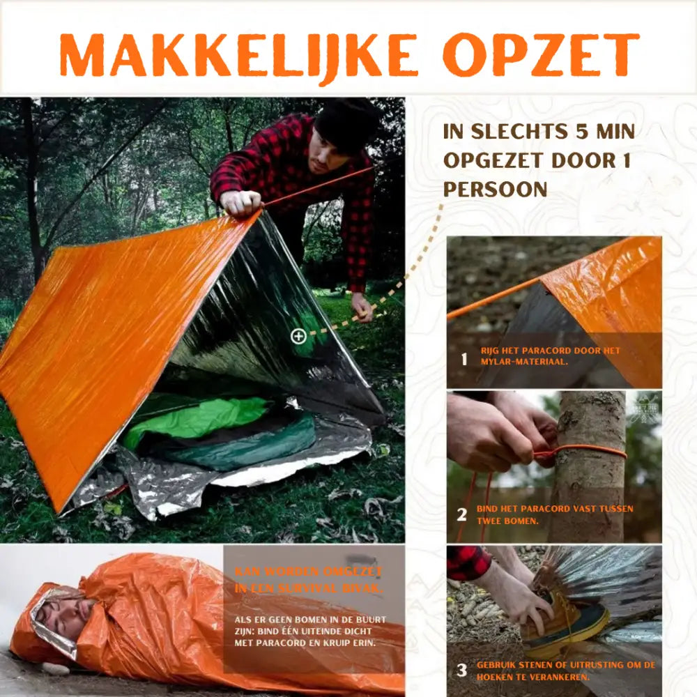 Gearready Ultra noodtent™: De Survival Tent die Elk Avontuur Aan Kan