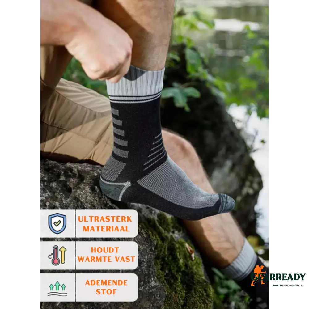 Gearready Waterdichte Sokken – Altijd Droge en Warme Voeten bij Elk Avontuur! Grijs / S (37-39)