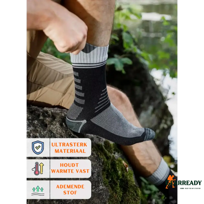 Gearready Waterdichte Sokken – Altijd Droge en Warme Voeten bij Elk Avontuur! Grijs / S (37-39)